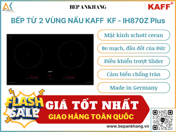 Bếp từ 2 vùng nấu Kaff KF - IH870Z Plus - Made in Germany